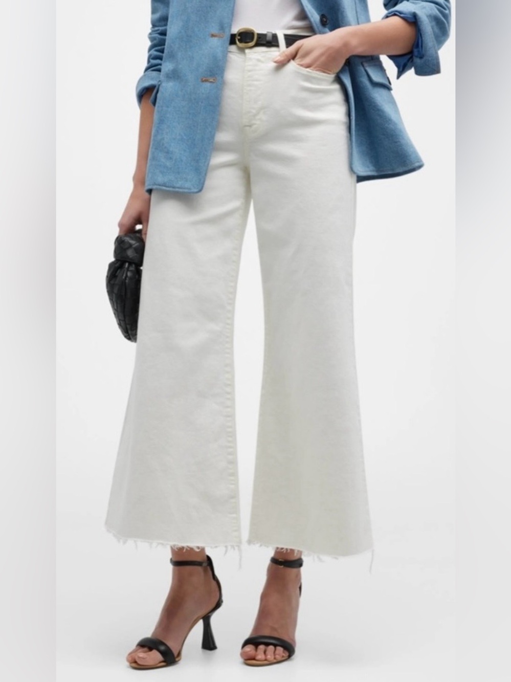 FRAME Le Palazzo Crop Jean Wide Leg Size 28 Raw Hem
